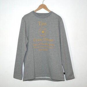 Tiger of Sweden Tjns Crazy Deluxe Grey Yellow Long Sleeve T Shirt Mens Medium